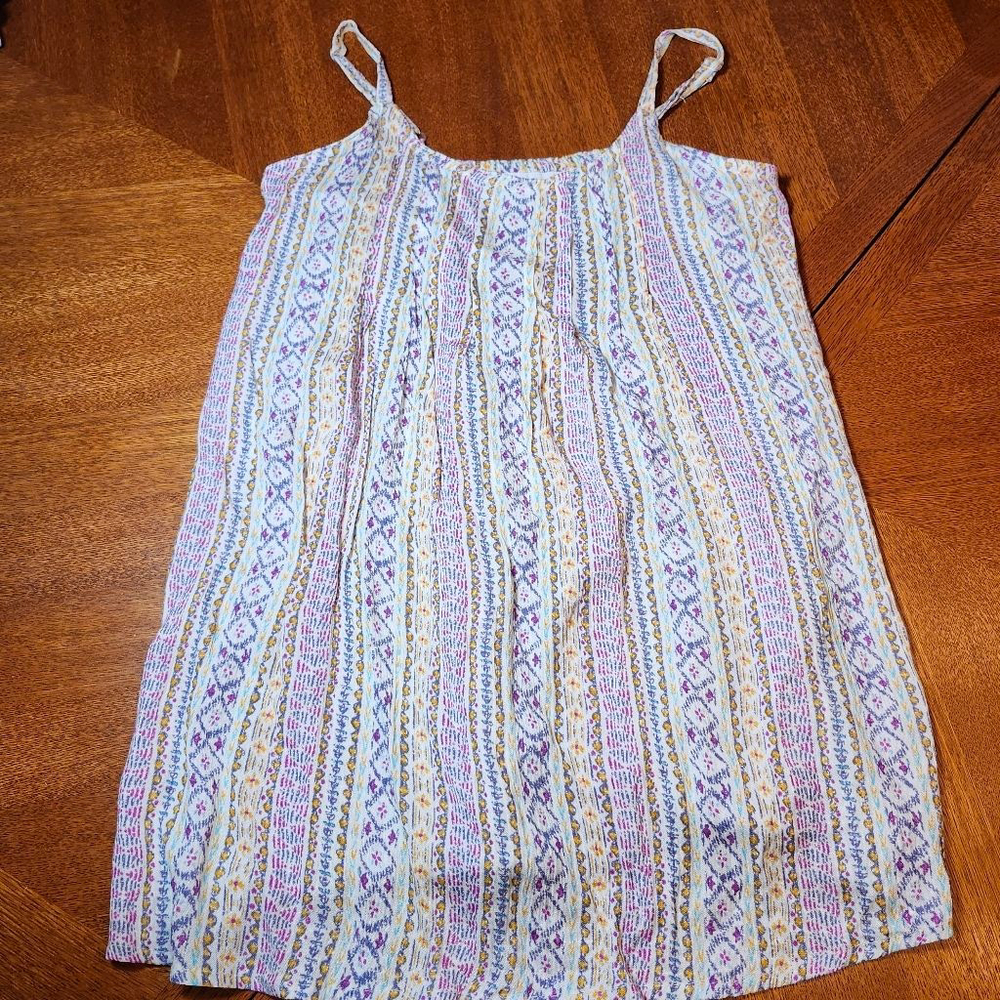 Girls Raya Sun White Purple Patterned Sleeveless Dress 11